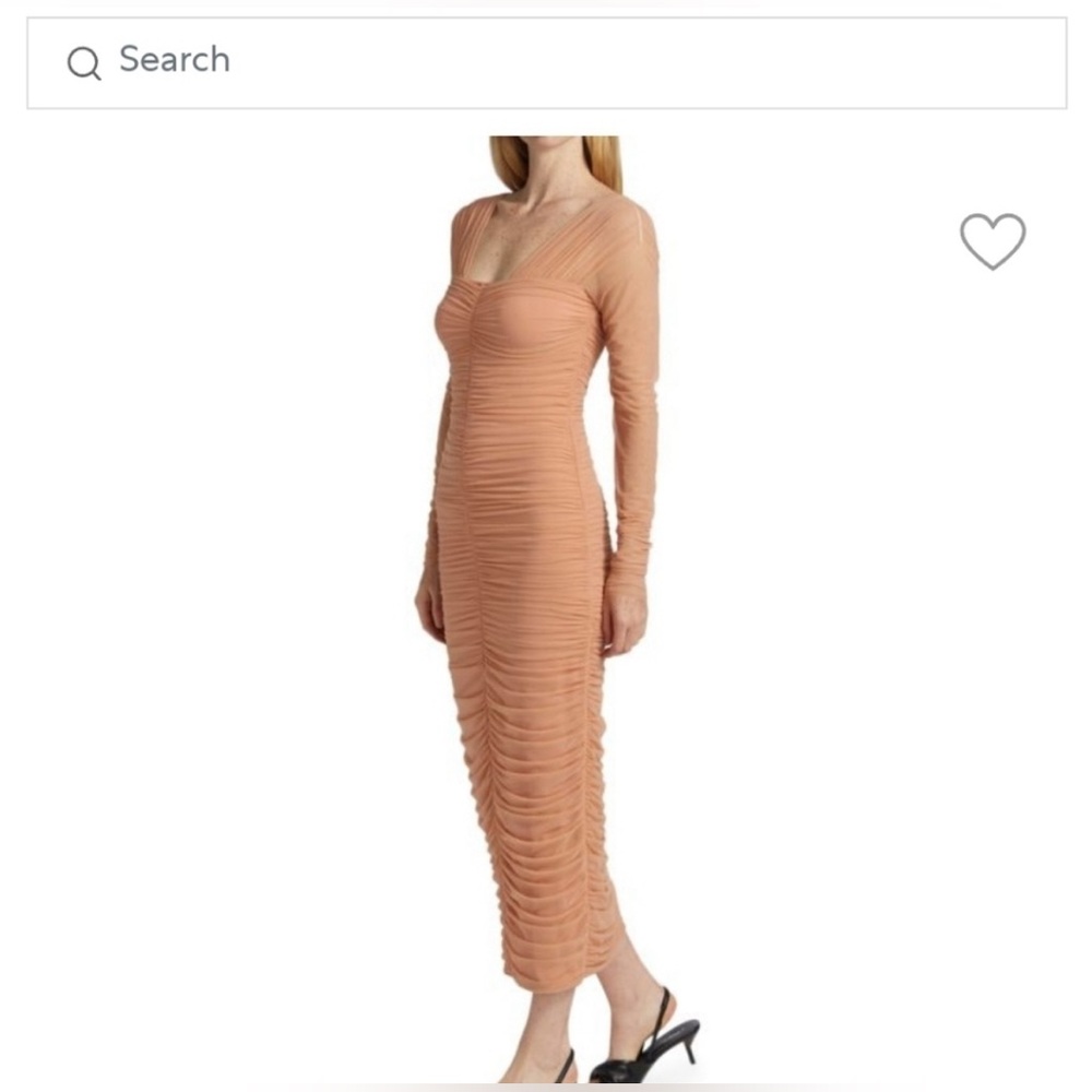 A.L.C. Revolve ALC Womens Ruched XS/Sleeve Midi Maxi Bodycon Dress NEW NWT